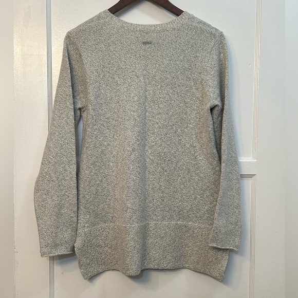 PRANA | Nolan Cable Knit Sweater Tunic | Light Heather Gray Size Medium - Picture 4 of 6